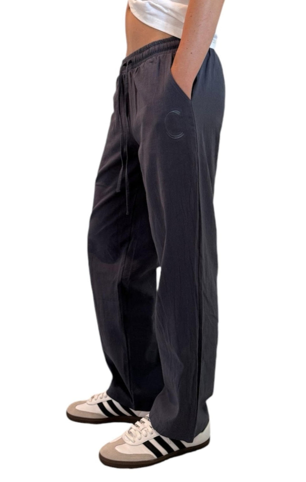 Navy SunChaser Linen Pants