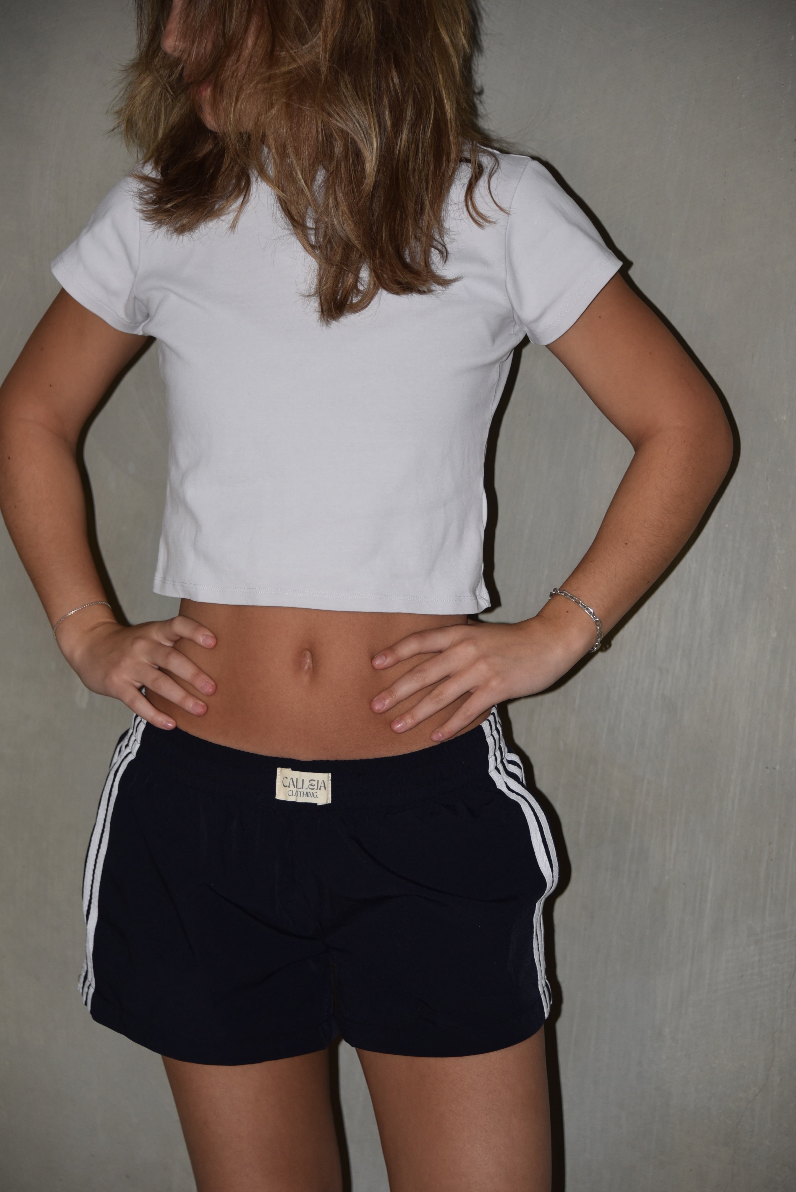Navy Track Shorts
