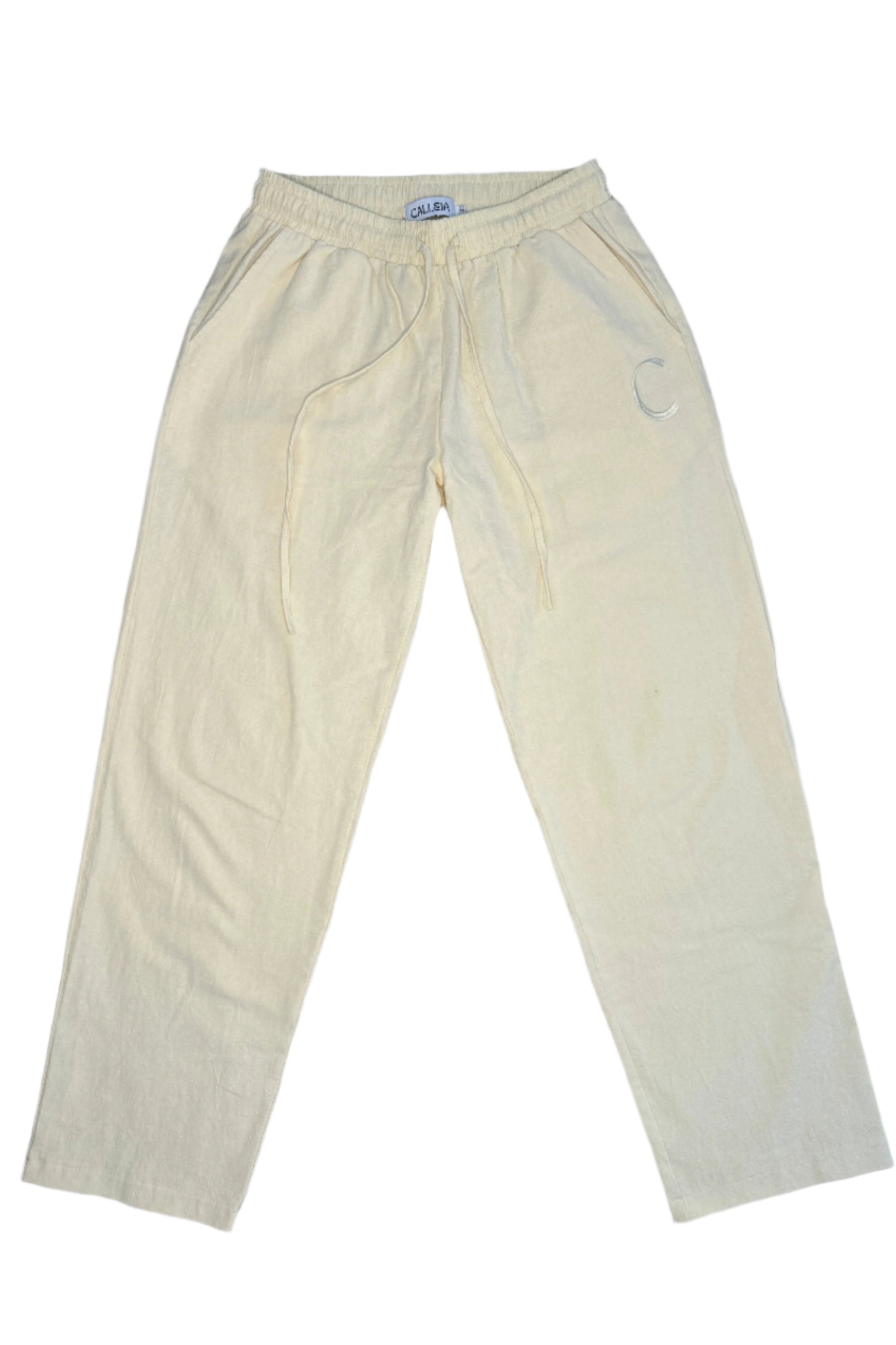 Buttercream White SunChaser Linen Pants